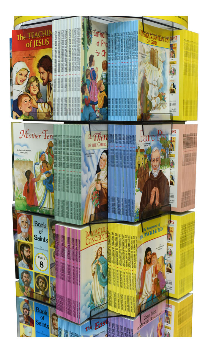 8-Tier Picture Book Display Rack With Books