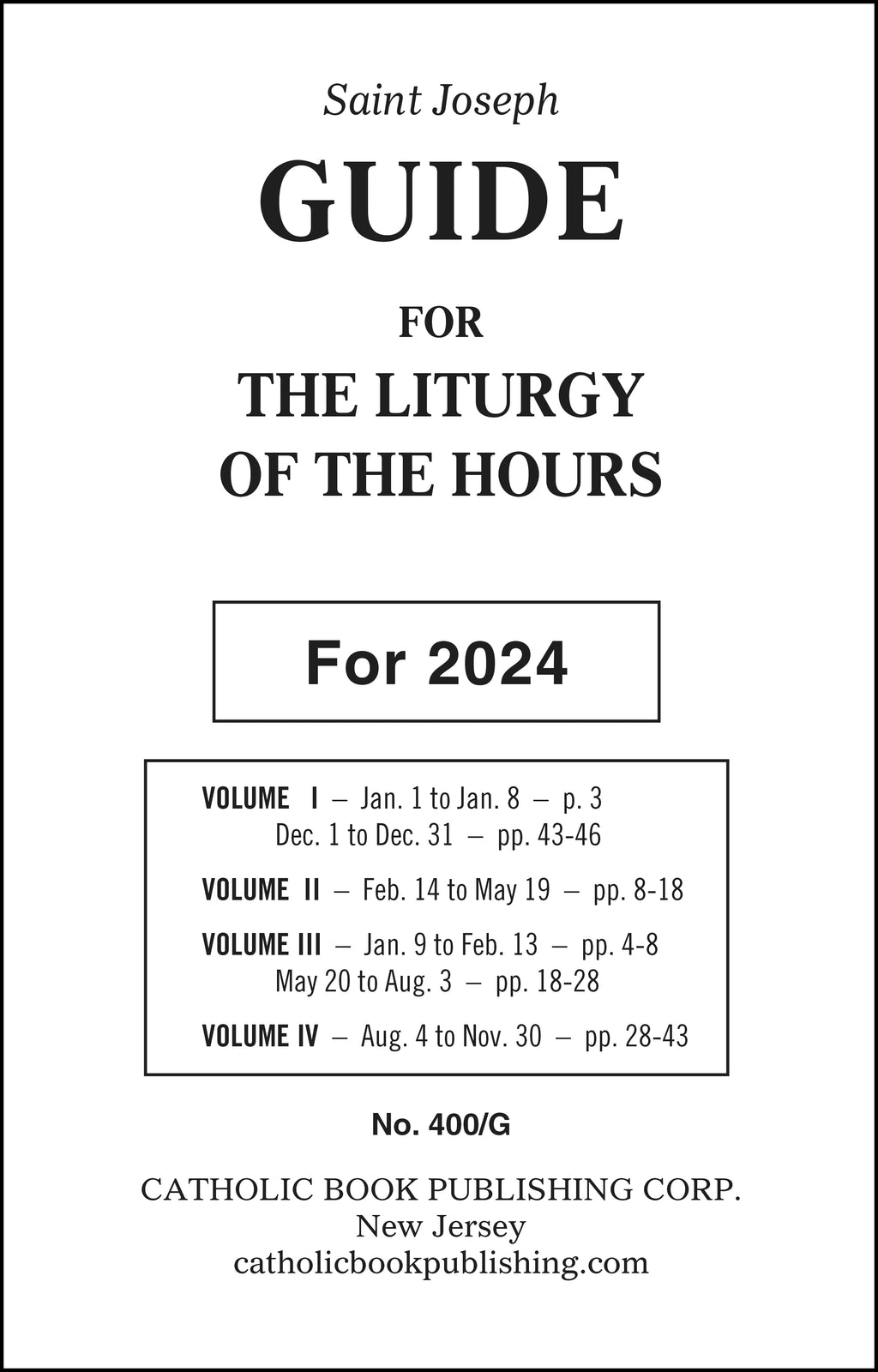 Liturgy Of The Hours Guide For 2025 Catholic Book Publishing