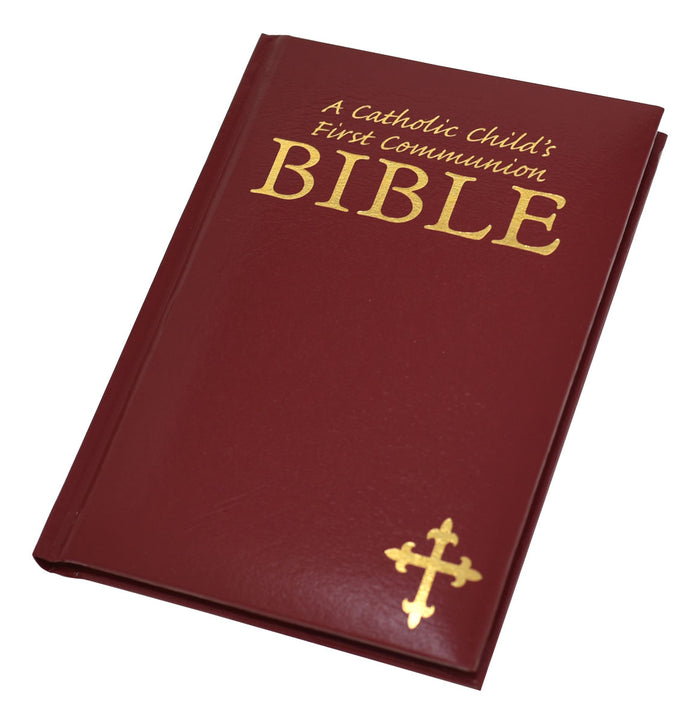 A Catholic Child's First Communion Bible - Maroon