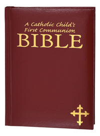 A Catholic Child's First Communion Bible - Maroon