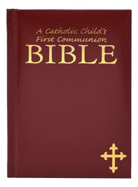 A Catholic Child's First Communion Bible - Maroon