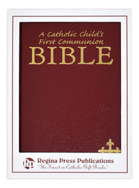 A Catholic Child's First Communion Bible - Maroon