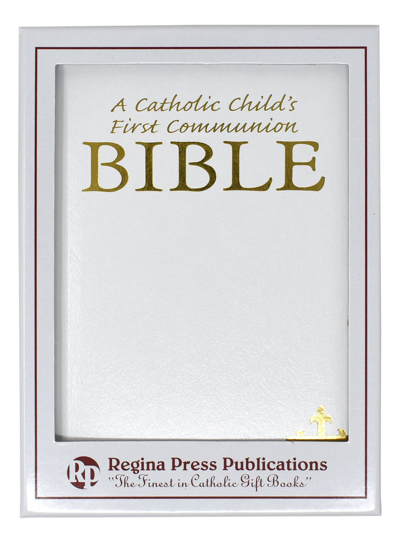 A Catholic Child's First Communion Bible - White