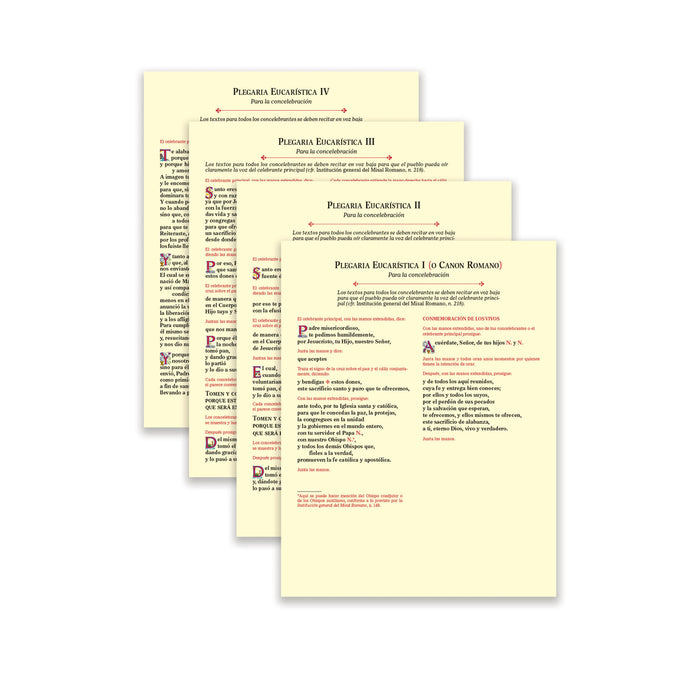 Eucharistic Prayer Cards (spanish)