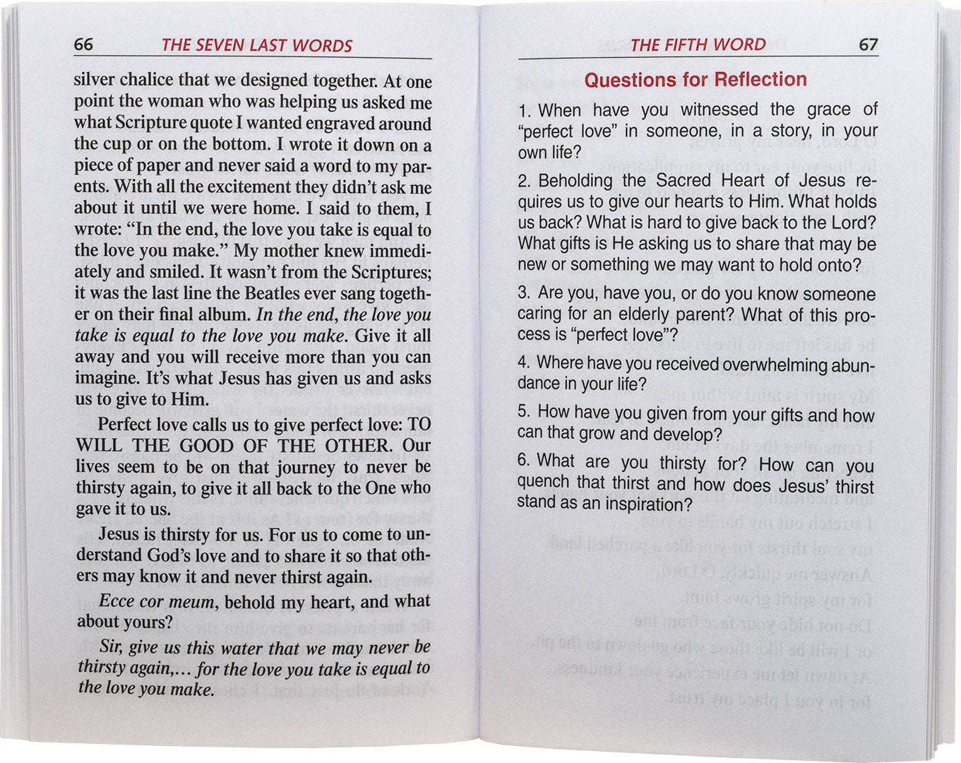 Behold My Heart Praying The Seven Last Words – Catholic Book