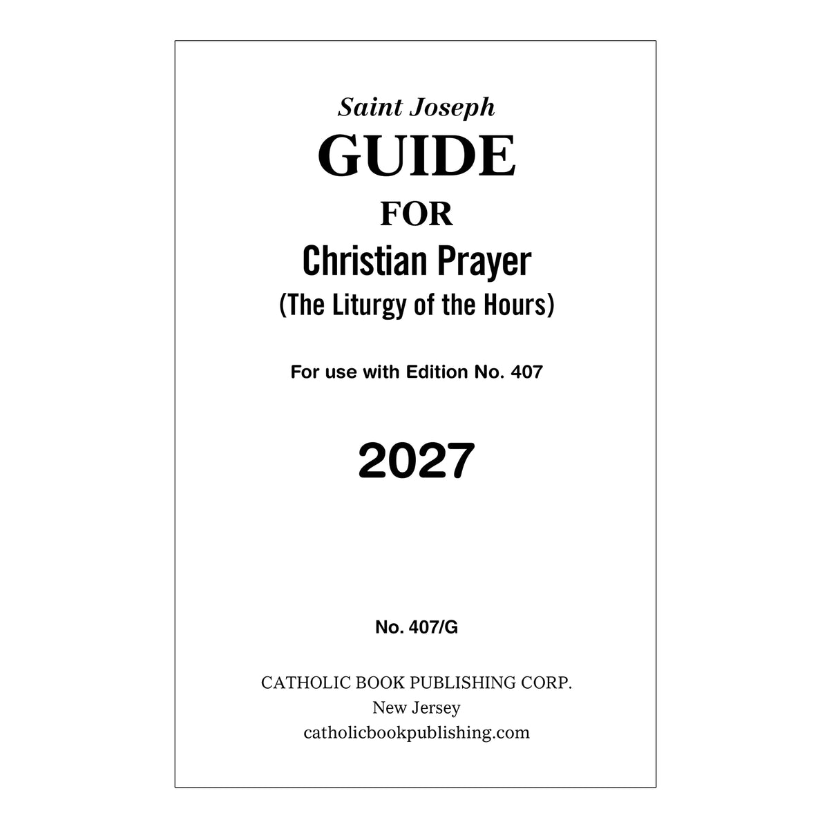 Christian Prayer Guide For 2027 (Large Type)