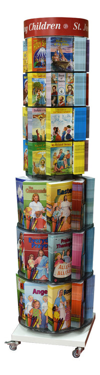 7-Tier Picture / Coloring Book Rack With Books