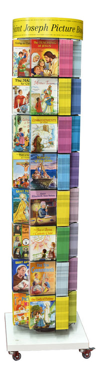 8-Tier Picture Book Display Rack With Books