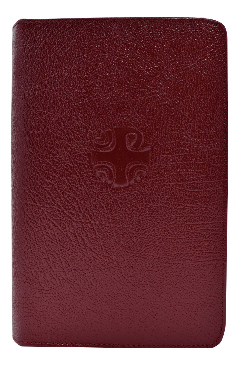 Large Type Christian Prayer Leather Zipper Case