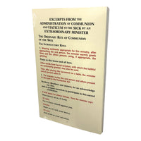 EXCERPTS FROM THE ADMINISTRATION OF COMMUNION AND VIATICUM TO THE SICK