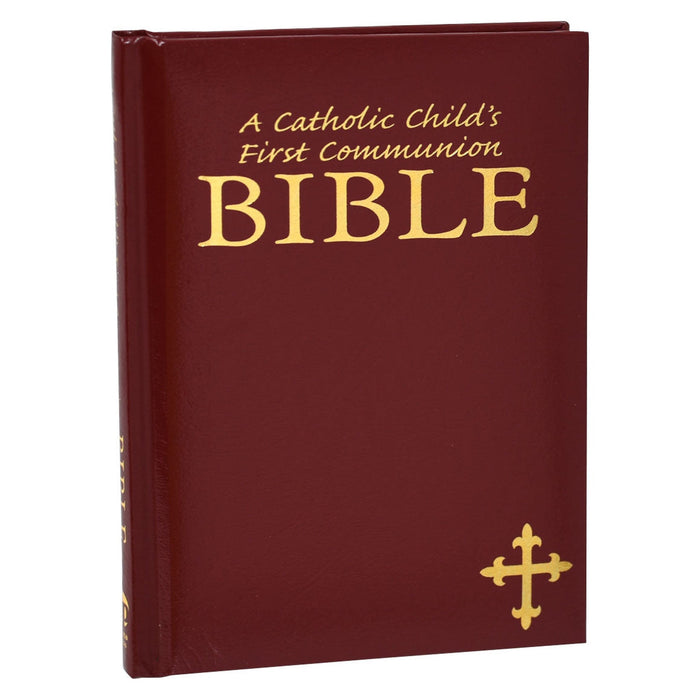 A Catholic Child's First Communion Bible - Maroon
