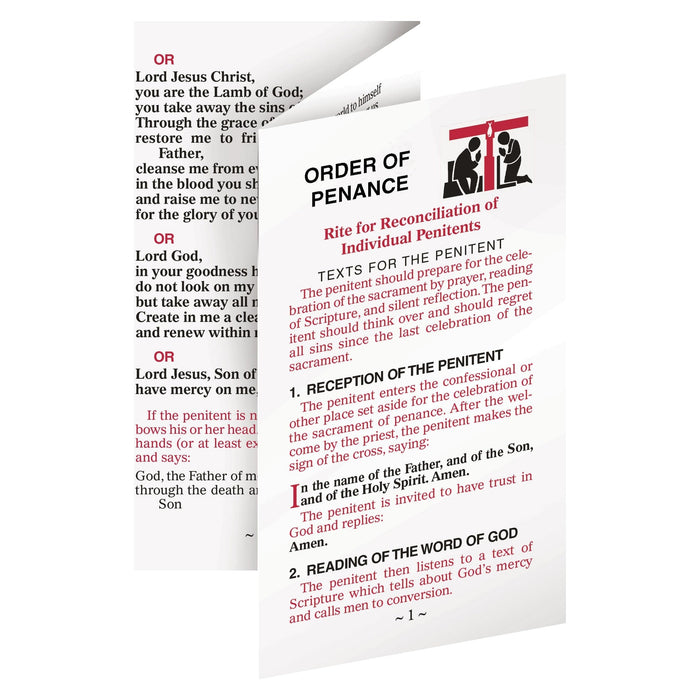 Order of Penance Tri-fold for the Penitents